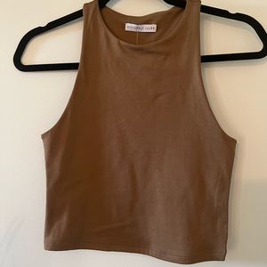 Chocolate brown crop top